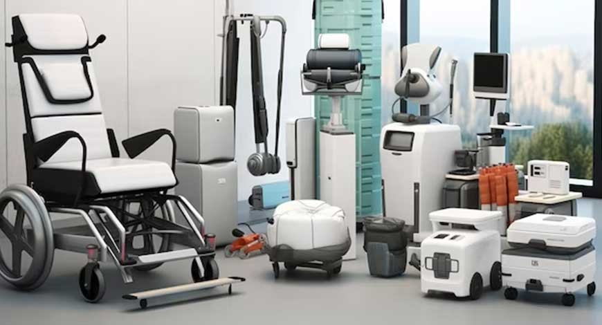 home care equipment including wheelchair, hospital bed, and medical devices for home use